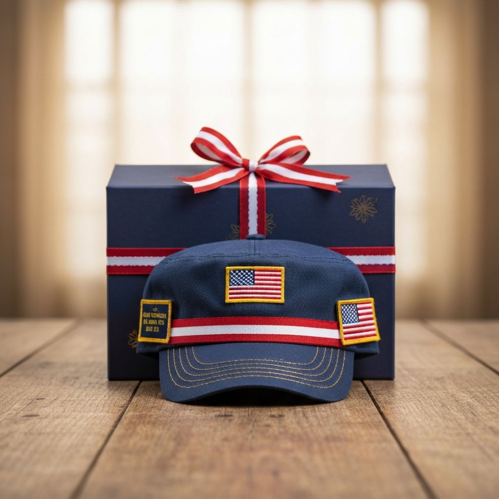 Patriot Cap gift box - perfect patriotic gift for veterans, military families, and proud Americans